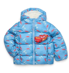 Disney Pixar Cars Lightning McQueen Puffer Jacket Coat Boys 2T 3T 4T 5T Toddler - Picture 1 of 3