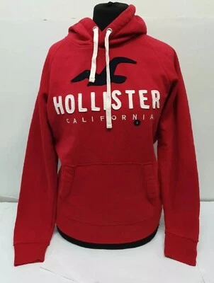 Hollister Women's Logo Hoodie In Red Size Small |REF CL3#  - Image 1 of 4