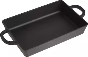 Olla artesanal de lasaña rectangular de hierro fundido presazonado de 13 pulgadas - Imagen 1 de 7