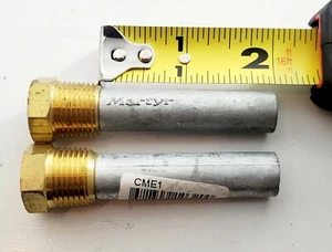 (2X) Pencil Anode w/ Plug, Zinc, 1/2" Dia X 2" L - Martyr Anodes - Picture 1 of 1