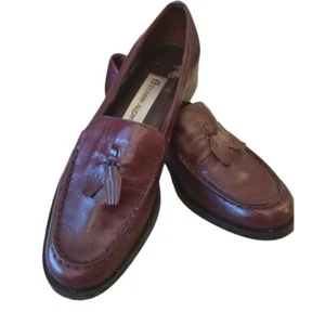 Etienne Aigner Vintage Burgundy Leather Tasseled Women's Loafers Size 6 Preppy - Picture 1 of 7