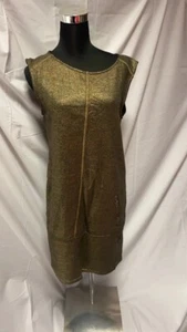 Please Kleid gold/schwarz gold dress Gr. M 43 - Bild 1 von 3