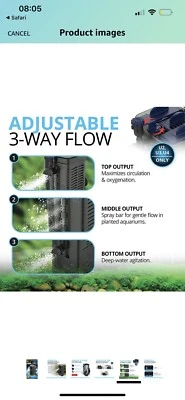 Fluval Underwater Internal Filter U4 for Fish Tank - Image 1 of 4