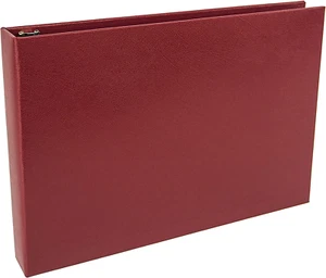 Better Office Products Carpeta Ejecutiva a Cuadros de 7 Anillos con Bolsa con Cremallera, Borgoña - Imagen 1 de 12