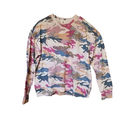 Sundry Animal Colorful Camo Boho Print Sundry Long-Sleeve Sweatshirt Size 2 - Image 1 of 4