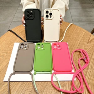 Crossbody Necklace Strap Lanyard Cord Phone Case for iPhone 15 13 11 12 Pro Max - Picture 1 of 8