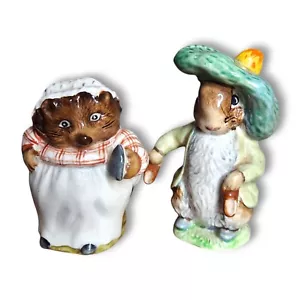 Beatrix Potter's Benjamin Bunny & Mrs Tiggy Winkle Figurine Beswick England 1948 - Picture 1 of 10
