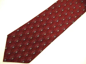 Alfani Herren Krawatte Krawatte Burgunderrot Grau Rauten Geometrischer Glanz 58" Karriere - Bild 1 von 4