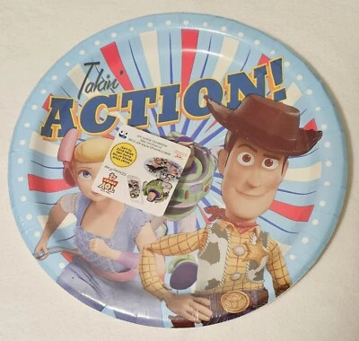 Disney Toy Story 4 Takin’ Action 8 Count Plates Birthday Party Supplies New - Image 1 of 2