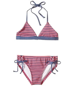 Splendid Kids Swim Triangle Bra & Tunnel Pants Pink 127528 Size 14 $64 - Picture 1 of 3