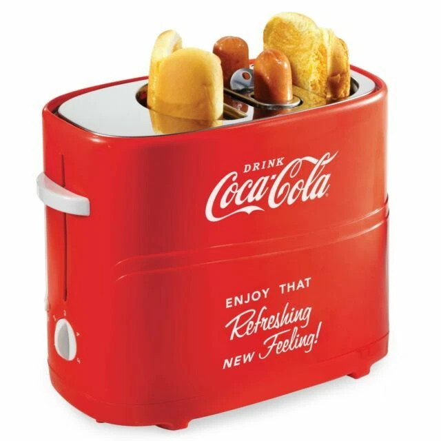 Nostalgia Coca Cola HDT600COKE Pop-Up Hot Dog Toaster C1606 - Image 1 of 1