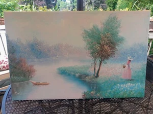 Impulse Design Inc. Signed Baldwin Genuine Oil Painting on Canvas 33.5" x 21.5" - Picture 1 of 7