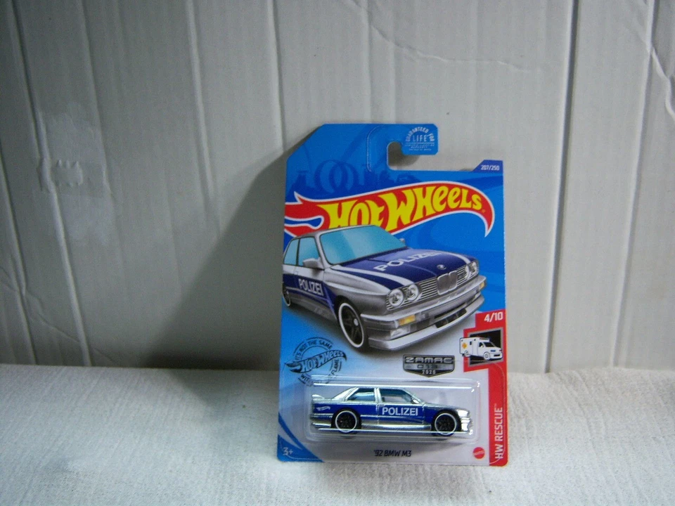 2020 风火轮 (Zamac) '92 宝马 M3 Polizei #4 of 10 1: 64 比例 — 第 1/1 张图片