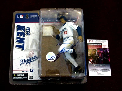 JEFF KENT 2005 SILVER SLUGGER DODGERS SIGNED AUTO MCFARLANE SERIES FIGURE JSA  - Image 1 of 4
