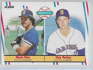1988 Fleer Baseball Mario Diaz / Clay Parker Rookie Card / RC # 649 Sea Mariners - Picture 1 of 1
