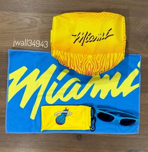 Miami Heat Vice Wave NBA City Edition Cooling Towel Sunglasses Dopp Kit Bag NEW - Picture 1 of 1