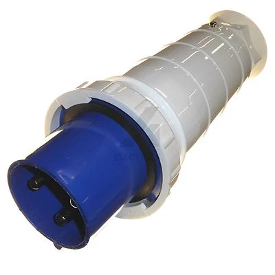 125 Amp 3 Pin Coupler Socket 1 Phase 240V  Blue IP67 Waterproof IEC309-2 125A - Image 1 of 4