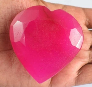 Natural African Red Ruby 447 Ct/51 mm Heart Shape Gemstone Investment Grade - Picture 1 of 9