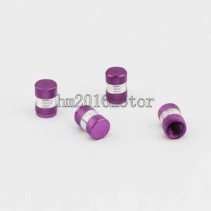 4x Purple Anodized Aluminum Wheel Tyre Valve Stem Dust Caps For Honda All Year - Picture 1 of 4