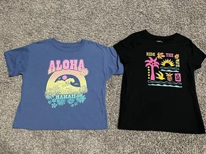 2 girls t-shirts SO & Cat & Jack brand sz L10/12 - Picture 1 of 5
