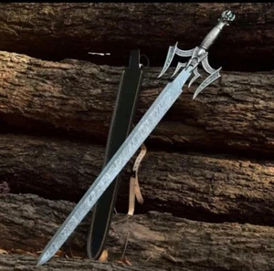 Luciendar sword of light Damascus steel Medieval Swords Battle Ready W/ sheath - Picture 1 of 5