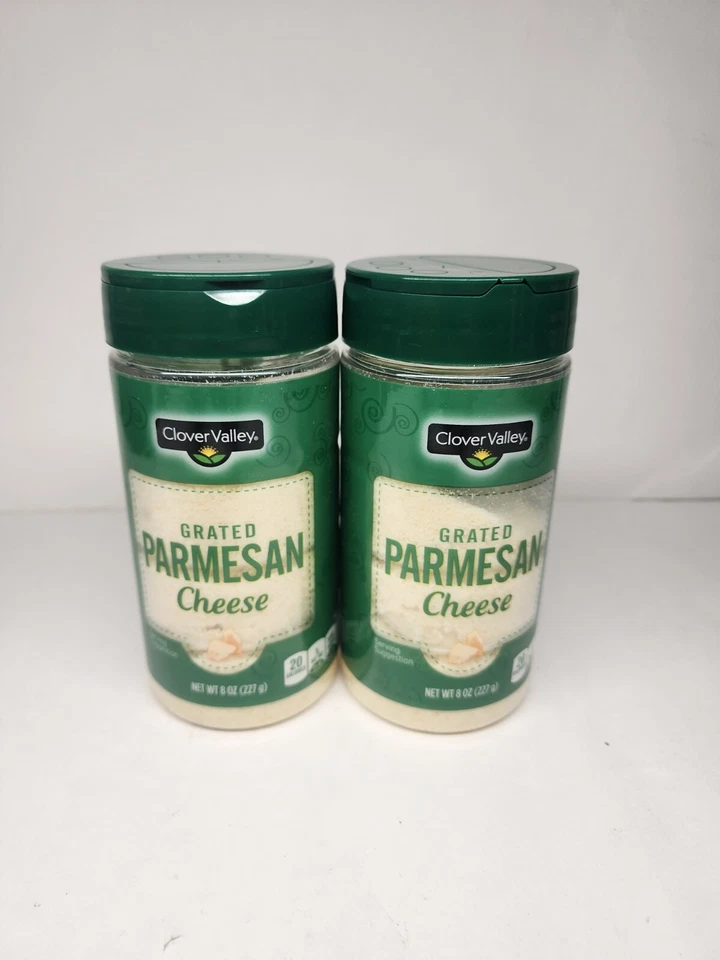 2 pack Clover Valley Parmesan Grated Cheese, 8 oz Shaker - Image 1 of 1