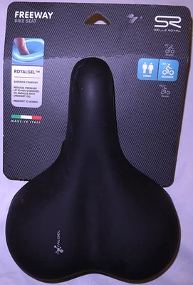 NUEVO Selle Royal Sillín Bicicleta Gel Asiento Free Way Royalgel Hecho en Italia Unisex Negro Foto 1 de 4