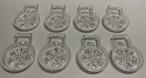 VTG 8 Crystal Coasters Unique Pattern Sip & Smoke Type - Picture 1 of 3
