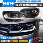 LED DRL Headlights for VW Transporter Caravelle Multivan T5.1 Facelift 2010-2015