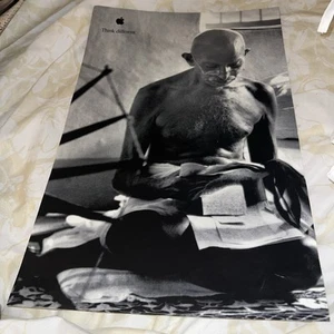 Apple "Think Different" Ad  Campaign "Genius" Poster Mahatma Gandhi - Picture 1 of 10