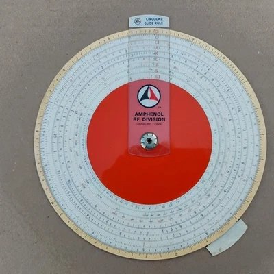 Amphenol RF Circular Slide Rule Smith Chart SEE DESCRIPTION - Image 1 of 4