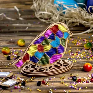 DIY Perlen Stickerei Kit auf Holz Vogel Home Decor Handwerk Geschenk - Bild 1 von 5