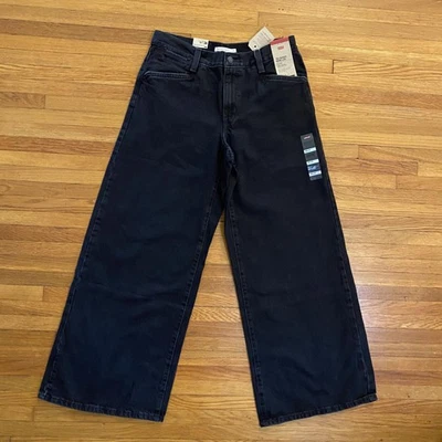 Levis '94 Baggy Wide Leg Jeans Womens 29x31 Black Mid Rise Cotton PC9 A5929-0006 - Image 1 of 4