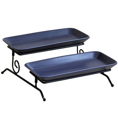  Cake Plate Stand Tiered Serving Tray Fruit Dessert Snacks Platter - Image 1 of 4