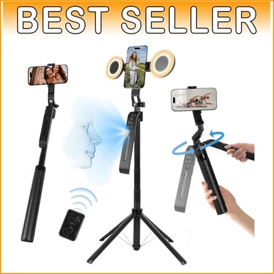 All-in-One 70.9" Tripod with Gesture Control, Light & Extendable Selfie Stick - Image 1 of 4