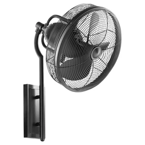 Matte Black Wall Fan from the Veranda Collection - Picture 1 of 1
