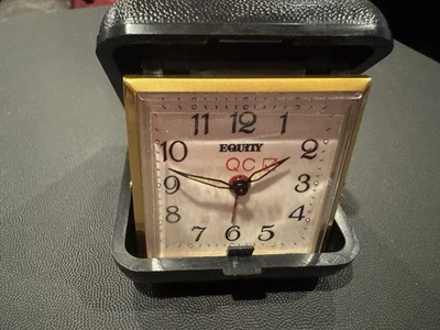 Equity Wind Up Vintage Quartz Analog Fold-Up Travel Alarm Clock - Image 1 of 4