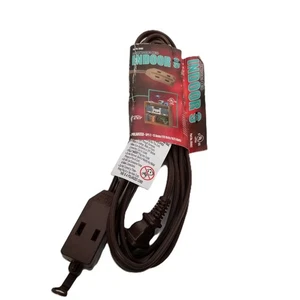 CCI Indoor 9 Foot Extension Cord Brown Polarized UL Listed Home Office NEW - Picture 1 of 4