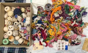 HUGE Lot Mouline Embroidery Floss Thread Skeins vintage - Picture 1 of 13