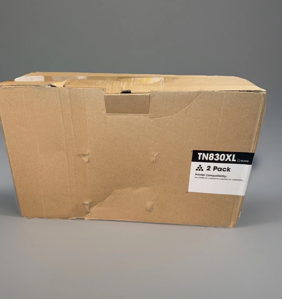 2PK TN830XL Toner Compatible for Brother TN830 XL DCP-L2647DW HL-L2405W L2460DW - Image 1 of 4