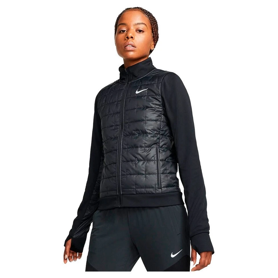 Nike Jacket Women L Black Therma-FIT RunningFull Zip Thermal Puffer DD6061-010