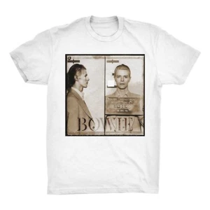 David Bowie Mug Shot Tee Shirt. Music Legend T-Shirt. Soft Cotton Premium Tee - Picture 1 of 4