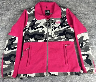 Chaqueta The North Face Mujer Mediana Rosa Camuflada Denali Polartec Cremallera Completa Foto 1 de 4