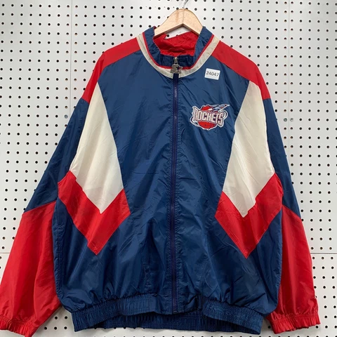 Vintage Houston Rockets Starter Jacket Blue Red Embroidered Adult XL 26.5x31.5 Cover