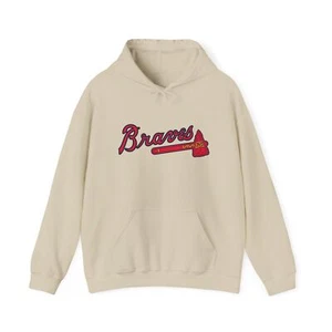 Atlanta Braves Unisex Hoodie, Baseball Fan Sweatshirt Apparel, Sports Team Gift, - Picture 1 of 33