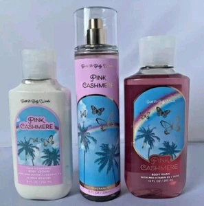Bath & Body Works PINK CASHMERE Fragrance Mist Body Lotion & Body Wash 3 PC Set - Picture 1 of 1