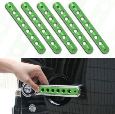 Juego de 5 cubiertas de manija de aluminio para puerta verde para Jeep Wrangler JK 2007-2018 Foto 1 de 4