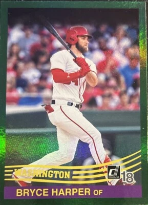 2018 Donruss Bryce Harper #270 Holo Green - Image 1 of 2
