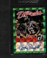 2014-15 Panini Donruss Elite Dominator Signatures Cazzie Russell #15 Auto