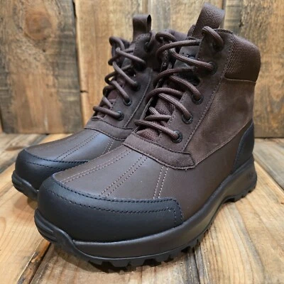 MENS US 7 UGG EMMETT DUCK BOOT BROWN LEATHER WATERPROOF SNOW RAIN WORK - Image 1 of 4